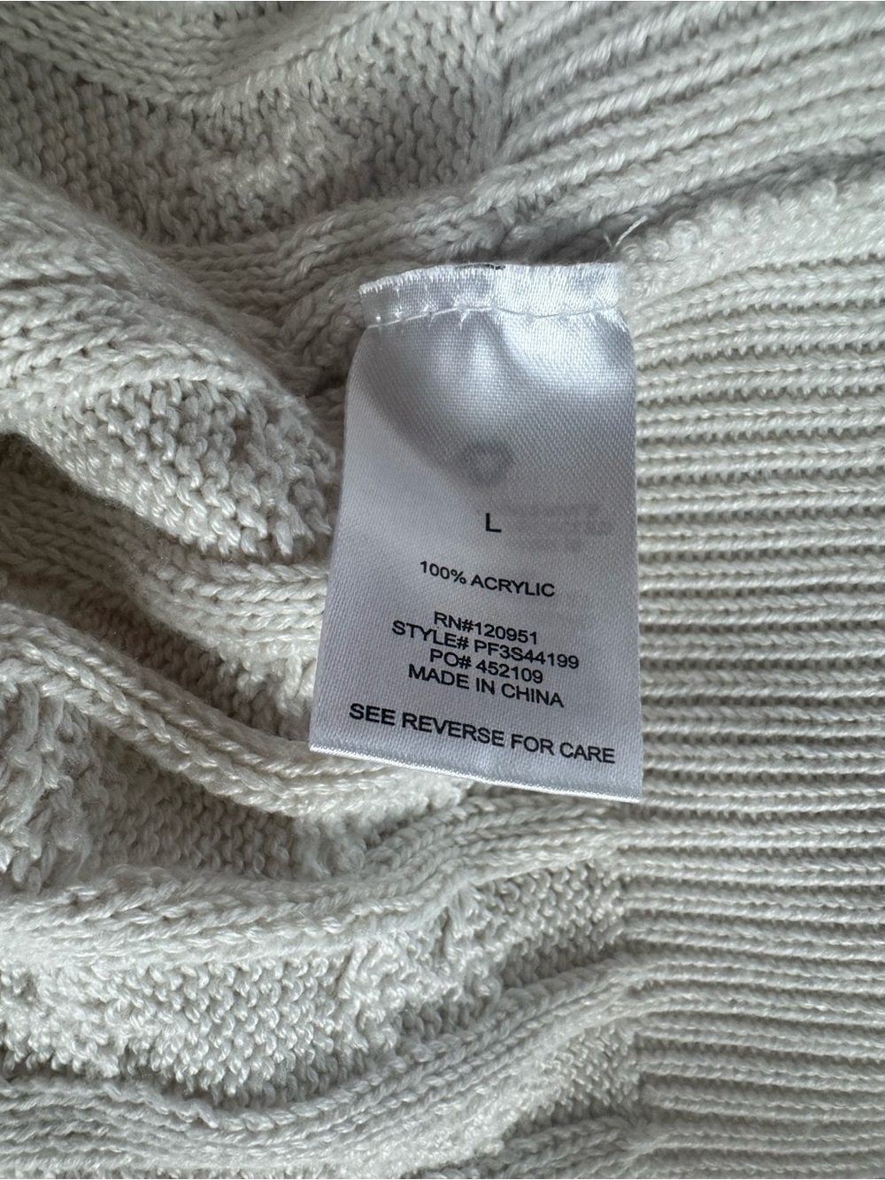 Cream Cable Knit Collared Button-Up Women’s Sweater Cardigan - Picture 9 of 12